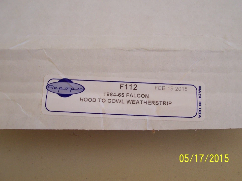New 1964 1965 Ford Falcon Hood to Cowl Seal Ranchero Sprint Hdtp Conv + + F112 - Image 4 of 4