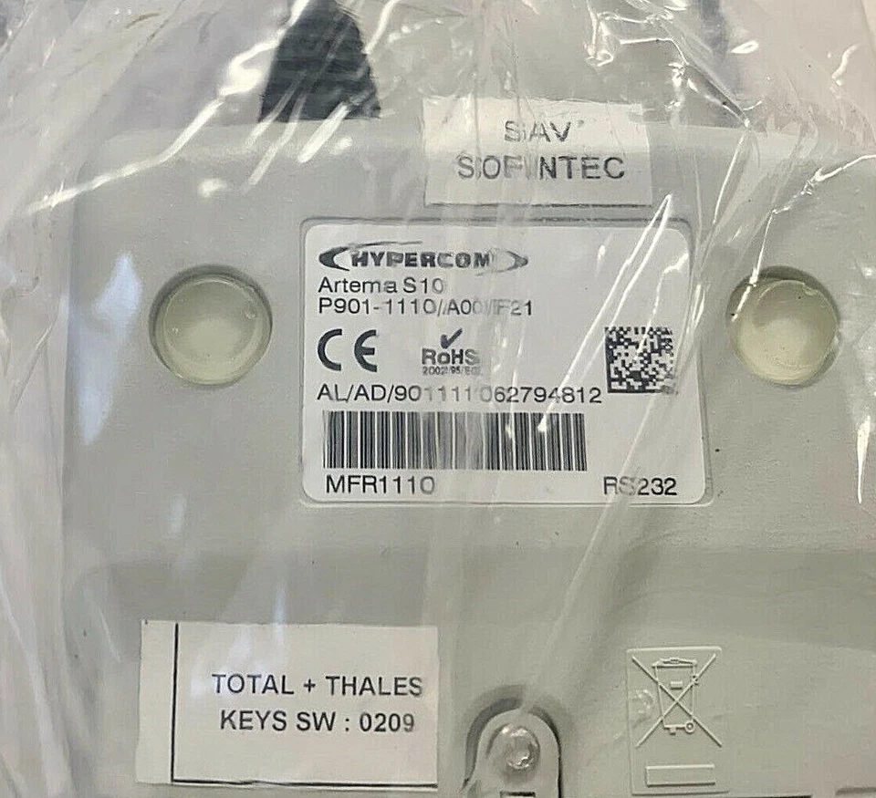 New Hypercom Artema S10 Credit Card Terminal C901-1110/A00/F21 - Image 4 of 4