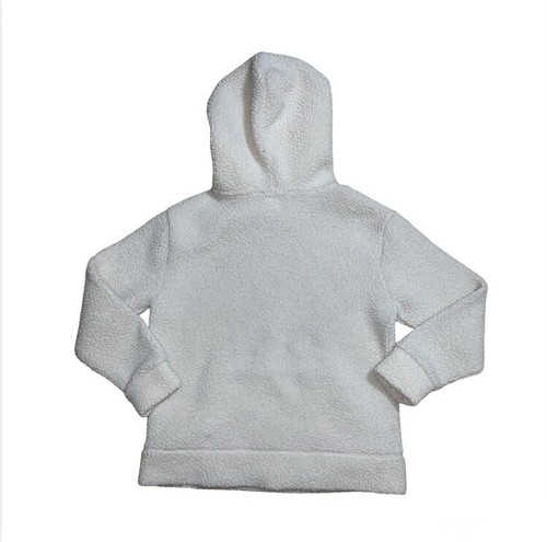 Gap Kid’s Sherpa Hooded Sweatshirt Girl’s Size XL (12) Ivory Outerwear - Picture 3 of 5