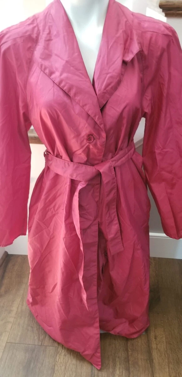 VINTAGE PINK WOMEN'S THE TOTES COAT JACKET RAINCOAT TRENCH LIGHTWEIGHT SIZE 12