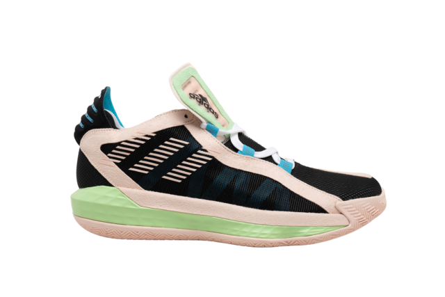 Size 9 - adidas Dame 6 Black Pink Tint 
