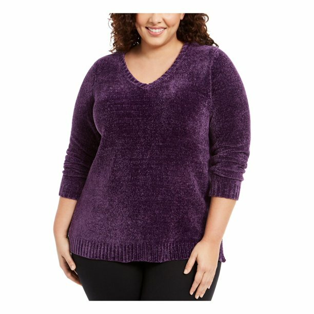 V-neck Sweater Womens Plus Size 