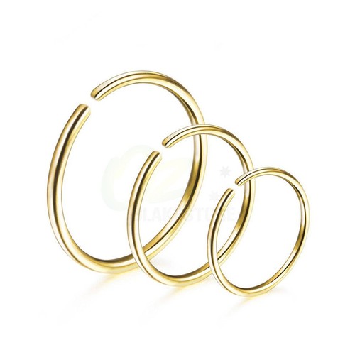 1Pc Nose Lip Ear Ring Hoop Rings Surgical Bend Body Piercing Earring Jewellery - Picture 11 of 16