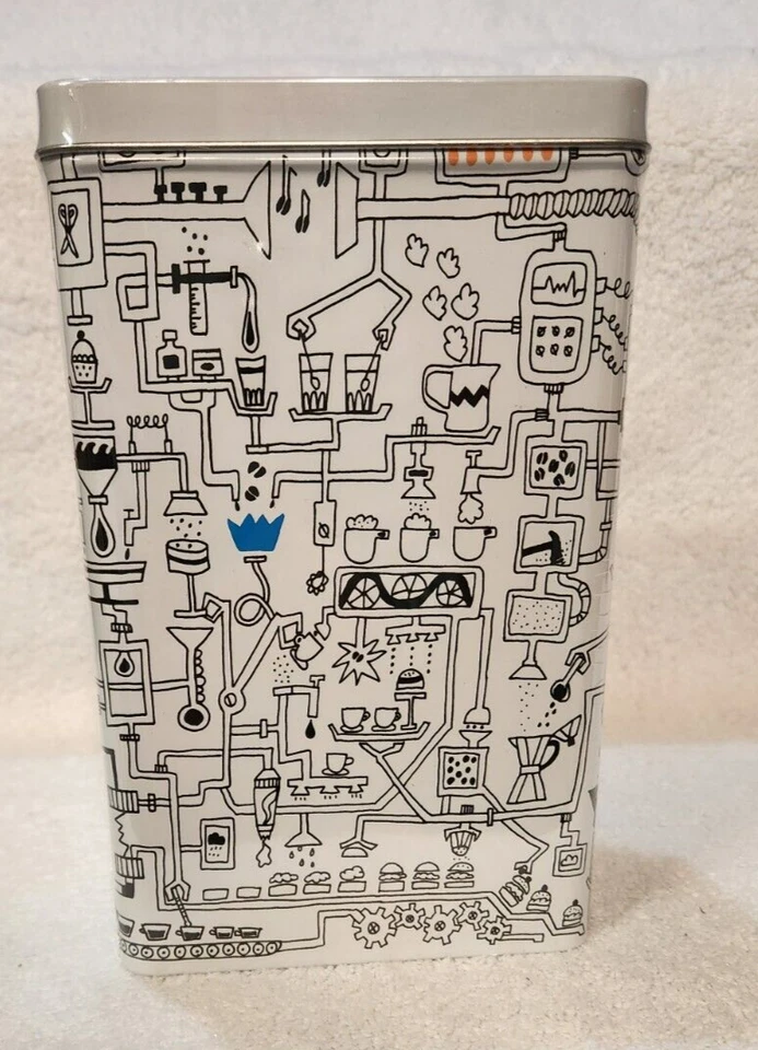 IKEA TRIPP Set of 3 Nesting Metal Canisters Tins Black & White Accent Colors NIP - Image 4 of 4