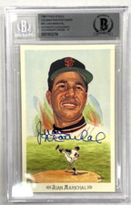Juan Marichal Signed Perez-Steele Celebration Postcard Beckett Slabbed 10 Auto