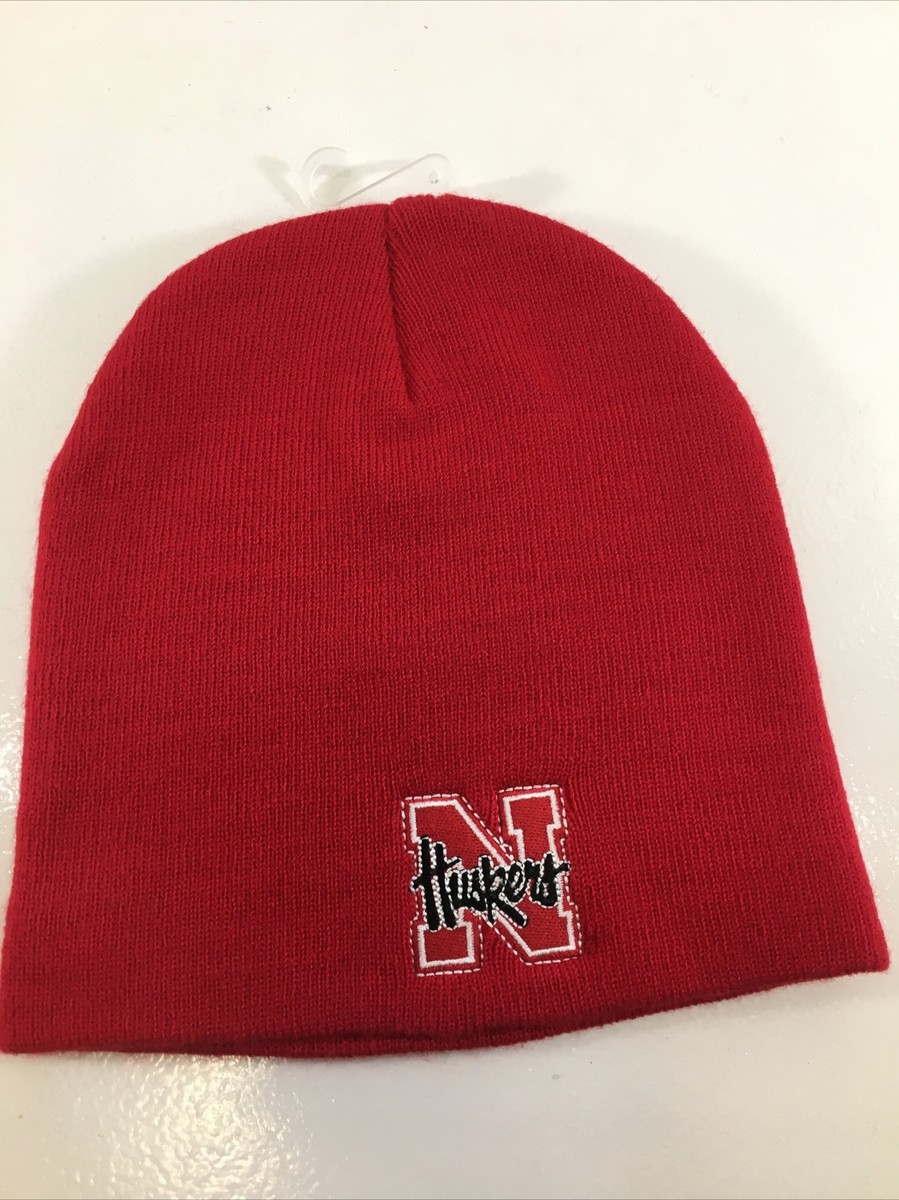 Unisex Nebraska Huskers Knit Beanie Cap One Size Red NWOT