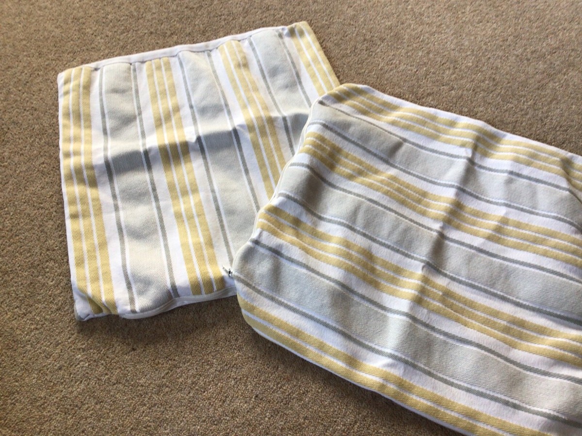 x Dunelm zipped Cushion Mustard 15” UK