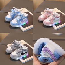 Light Up Luminous Trainers Baby Boys Girls Kids Shoes Toddler LED Flash Sneakers