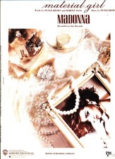 MADONNA MATERIAL GIRL SHEET MUSIC-PIANO/VOCAL/GUITAR/CHORDS-1985-RARE-BRAND NEW