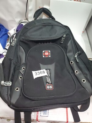 Swiss Gear Black Multi Pocket Laptop Computer Cushioned Backpack