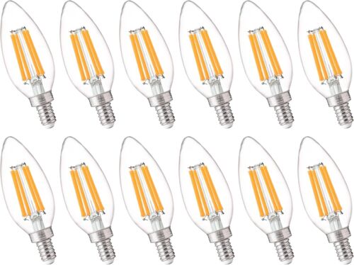 12-Pack 100W Equivalent Dimmable E12 LED Bulbs - Soft White, 800 Lumens