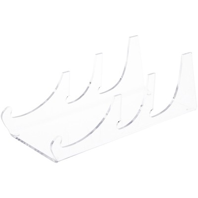 Plymor Acrylic 3 Piece Place Setting Holder, 3.25'' H x 3.5'' W x 8.75'' D (6 Pack)