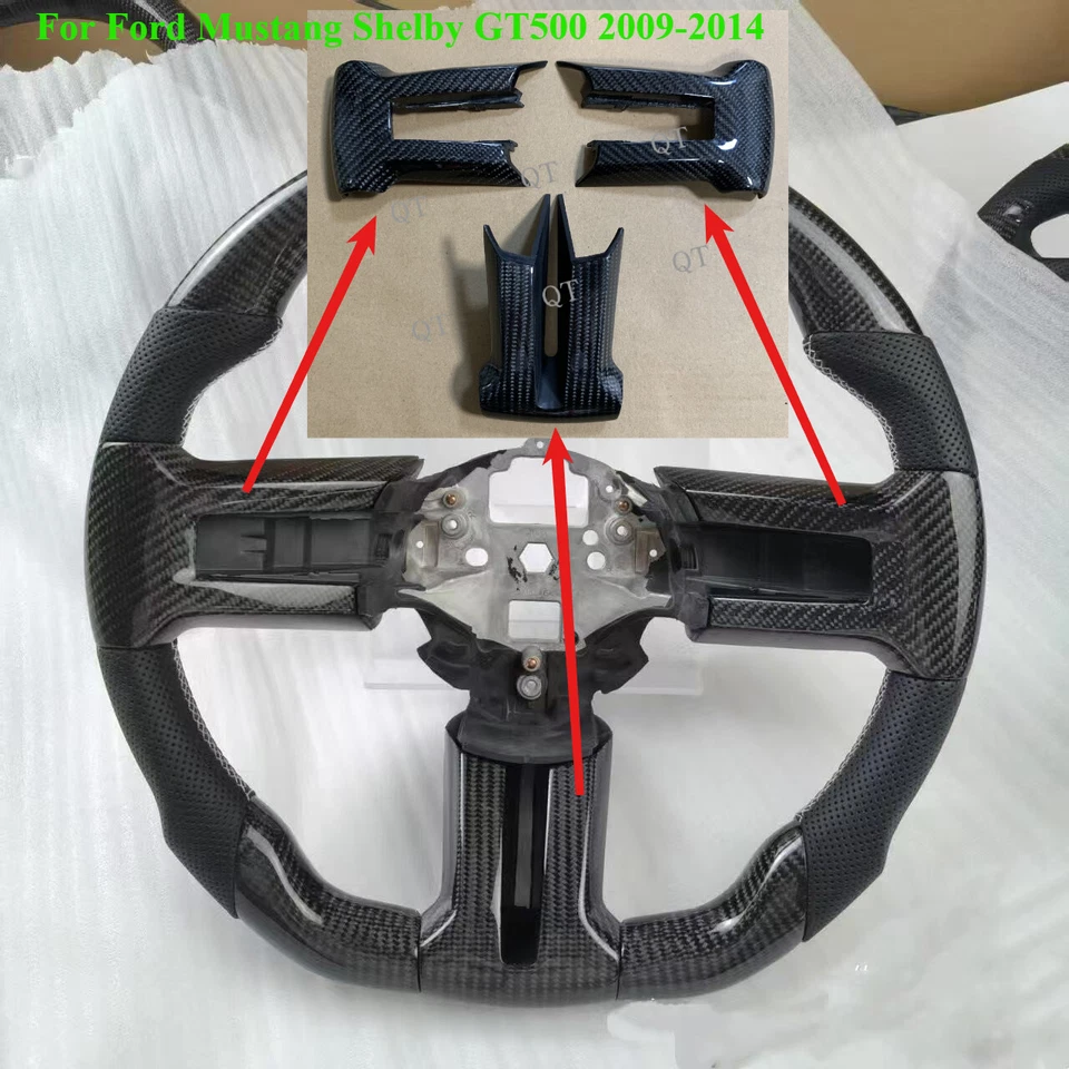 Сменная крышка на кнопки из углеродного волокна для Ford Mustang Shelby GT500 2009-2014 годов выпуска - Изображение 2 из 4