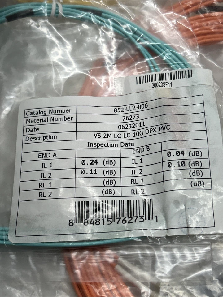 Lot of 8 Fiber Connector Cables - See Pictures for wires included - Image 4 of 4