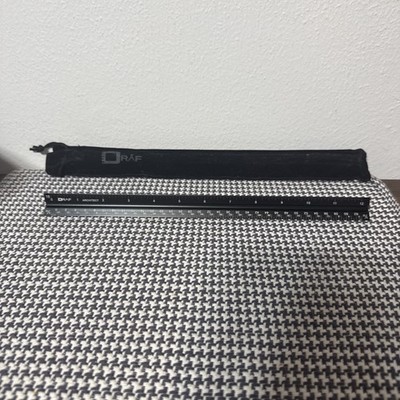 12'' ENGINEER ARCHITECT TRIANGULAR ALUMINUM DRAFTING Ruler. With Cover