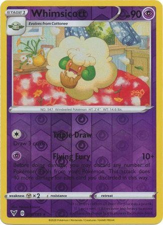 Whimsicott [Reverse Holo] #76 Vivid Voltage Pokemon TCG NM
