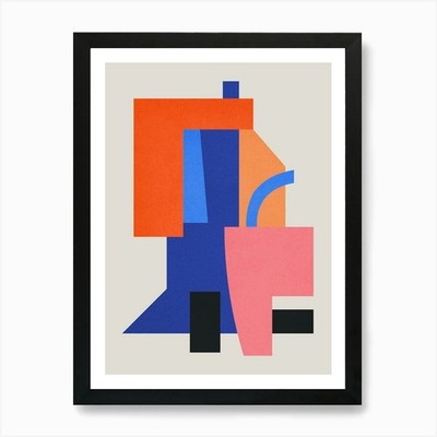 Harmonische abstrakte Collage 4 Kunst P gerahmtes Wandbild Poster Leinwanddruck Bild