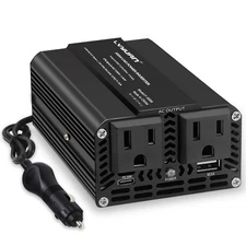 500W Power Inverter, LVYUAN Inverter 12V DC to 110V AC Car Plug in Adapter Ou...