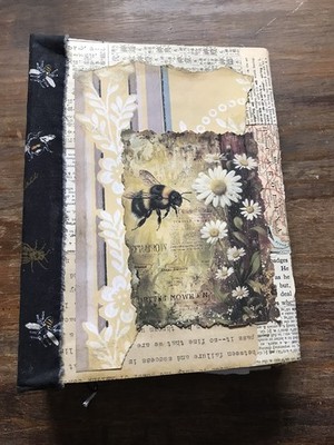 Bees! Collage Cover Junk Journal 5 Signatures, Ephemera