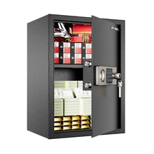 Safe for Home, 1.9 Cubic Feet Safety Box for Money, Jewelry, Documents and Gu...