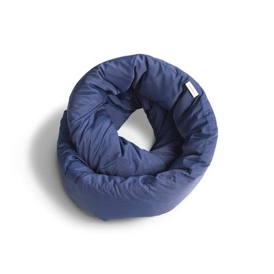 Travel Pillow Neck Support Soft Scarf Memory Foam Navy Huzi Infinity H1267N