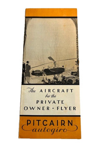 1930'S PITCAIRN AUTOGIRO AIRCRAFT BROCHURE FOR PRIVATE OWNER FLYER - #564