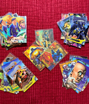 1996 FLEER SKYBOX MARVEL X-MEN DC AMALGAM CARDS - BASE - CANVAS  YOU PICK 