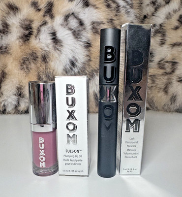 Buxom Lip & Lash Duo: Plumping Lip Oil in Dolly & Xtension Mascara
