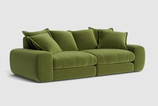 LOAF Wodge Medium Modular sofa in Good Green Clever Deep Velvet (1854)