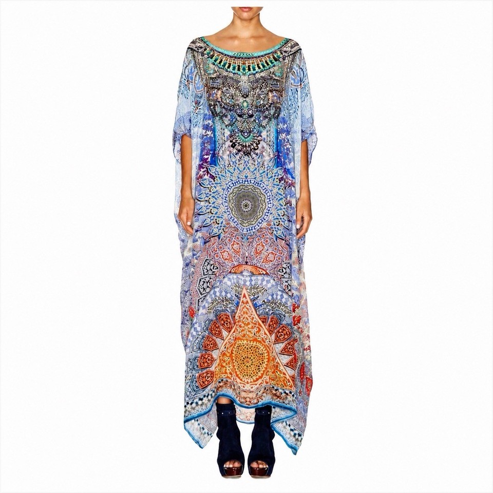 Camilla Kaftan Dress Concubine Realm One Size OSFA Silk Maxi Long Beach Resort