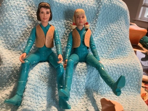 Vtg Marx Janice & Josie West (Of The Johnny West Action Series) Plus Extras