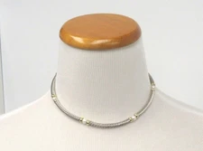 Retired David Yurman Hampton Pearl 14k Yellow Gold Sterling Silver Necklace 16"