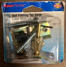New Self-Piercing Tap  Valve Master Plumber 001046 Fits 3/8" to 1” O.D. Tube