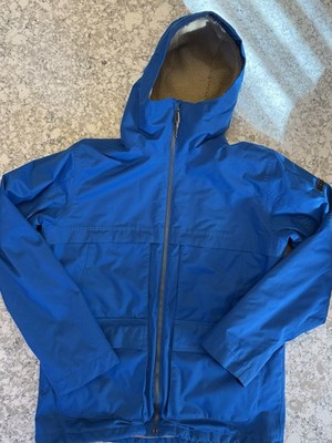 Burton Dryride MB Arctic JK Blue Beige Hooded Ski Jacket Men's XL Winter