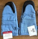 2 KITCHENSMART NEOPRENE & BLUE FABRIC OVEN MITTS, HEAT RESISTANT TO 500° NWT — photo 4