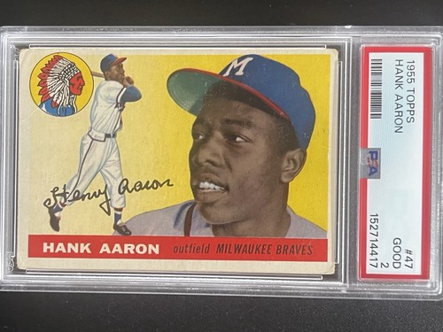 1955 Topps - Hank Aaron #47 PSA 2