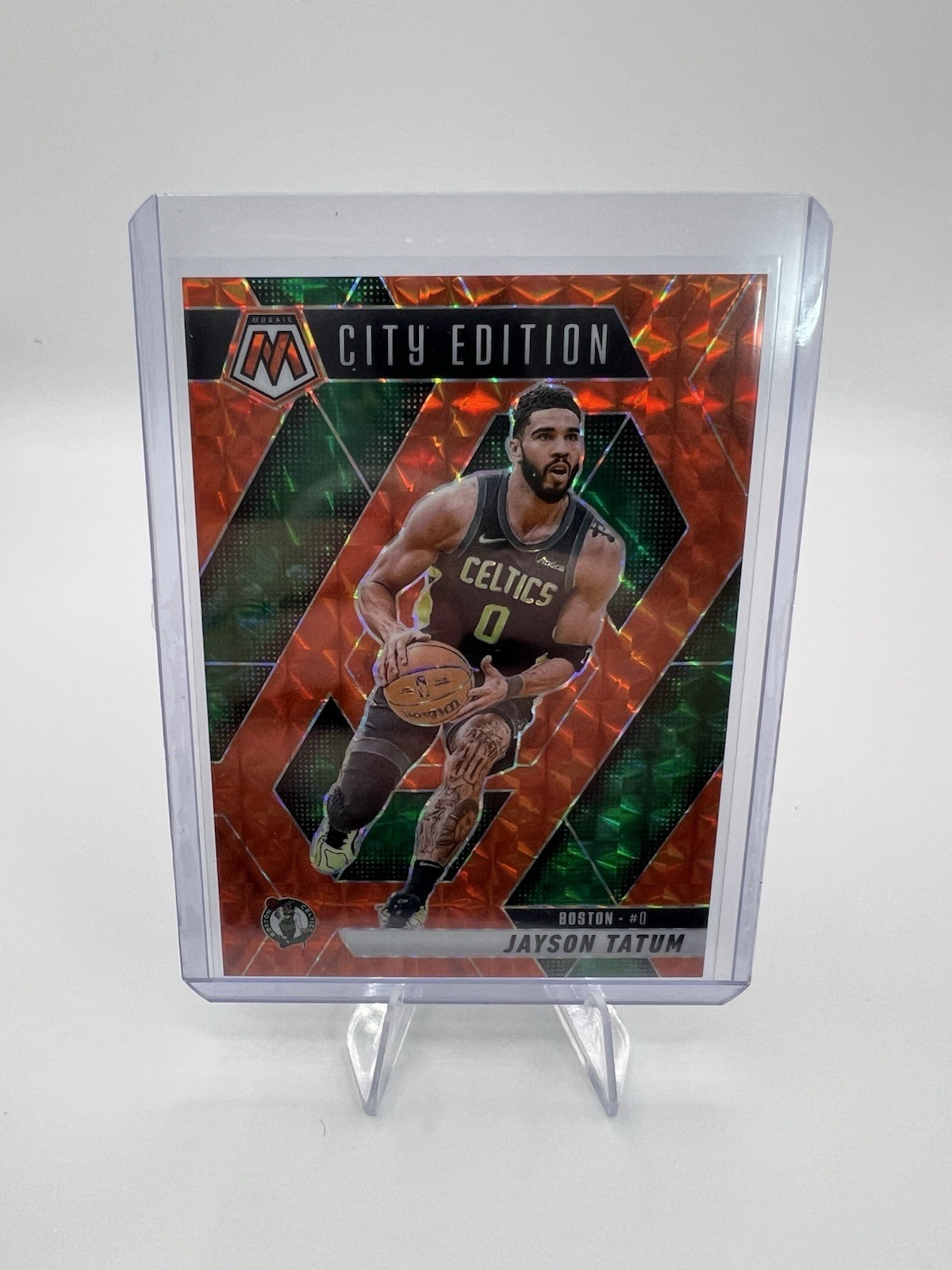 2024-25 Panini Mosaic Jayson Tatum #287 City Edition Orange Prizm /249