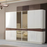 Eleganter Schlafzimmerschrank WeißEr Kleiderschrank Edle GlastüRen
