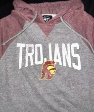 47 Brand USC Trojans Maroon Gray Hoodie Sweatshirt Mens Small New 65 MSRP