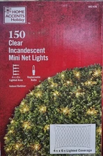 Holiday Event Wedding Shower Party  150 Clear Incandescent Mini Net Lights 4x6ft