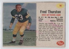1962 Post Fuzzy Thurston (Fred on Card) #14 Rookie RC 2w3. rookie card picture