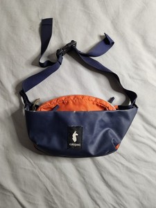 Cotopaxi Coso 2L Hip Fanny Pack Navy Blue Orange Hiking Crossbody Adjustable