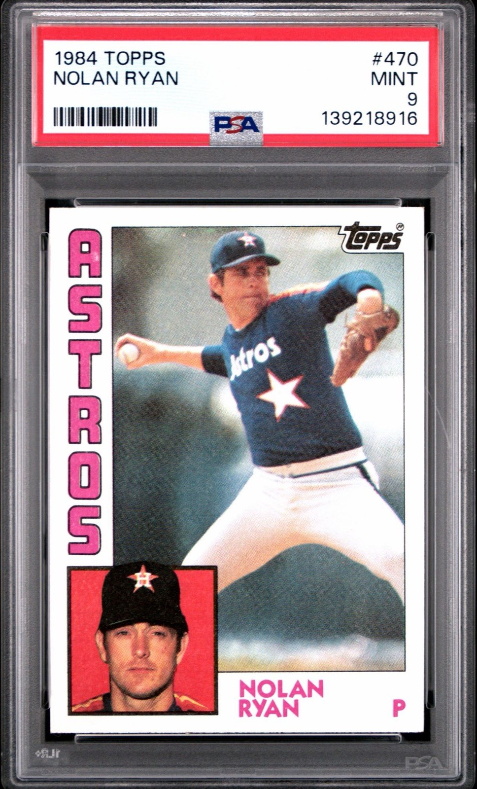 1984 Topps 470 Nolan Ryan - PSA 9 MINT 