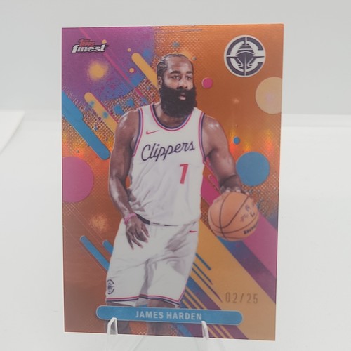 2025-26 Topps Finest James Harden Orange Refractor /25 Clippers