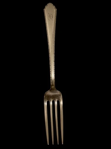 Antique 1921 William and Mary Treasure By Lunt Monogram with “D” Dinner Fork