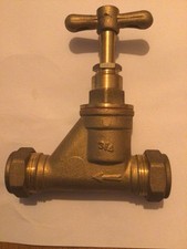 BRASS STOPCOCK 22mm STOP COCK COMPRESSION
