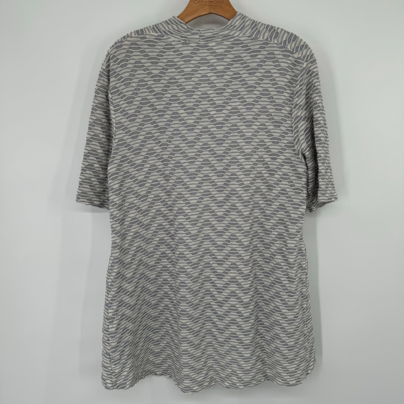 John Mark Gray White Patterned Cowl Neck Tunic kn… - image 5