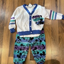 Vintage Disney Mickey Mouse Pluto 3 Piece Outfit set Disney cute Size 18 Months