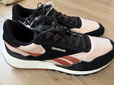 REEBOK GL1100 CLASSIC Nylon and Suede Black/Copper/Tan/Peach Sneaker Men 11