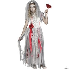 Fun World Zombie Bride Costume, Medium 8-10, Multicolor